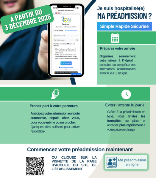 Ma préadmission Je la fais en ligne !